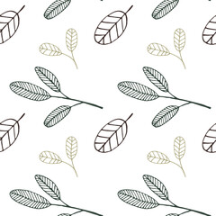 Snow-dusted greenery in seamless motif, offering sophisticated winter wallpaper, packaging design.