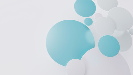 Minimalist Modern Circles on Grey Background