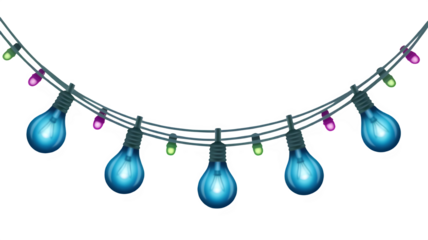 Abstract blue background with a vector illustration of a shiny blue water drop and a hanging Christmas ornament sphere shaped like a newton cradle pendulum isolated for a winter holiday celebration