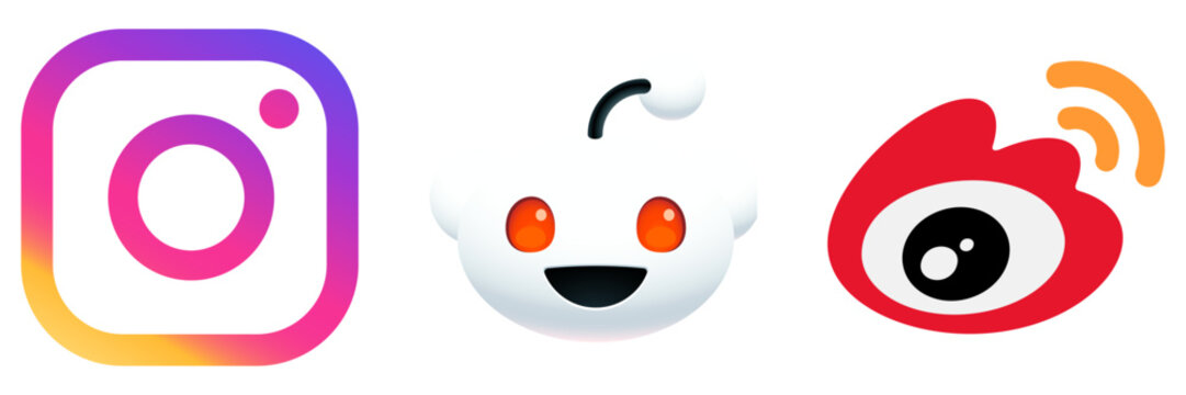 Instagram Reddit Weibo Icons