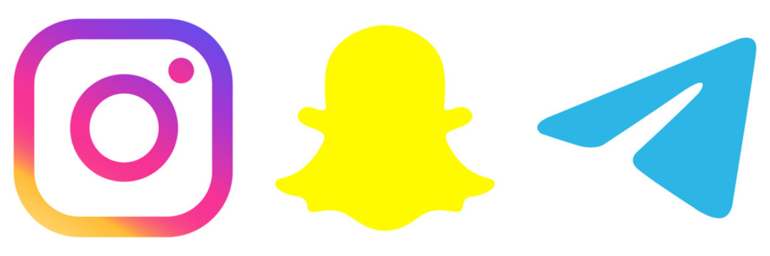 Instagram Snapchat Telegram Icons