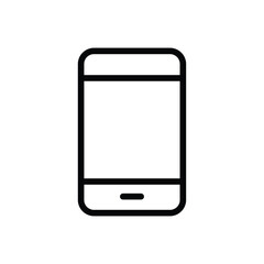 Simple Outline of a Mobile Device with Blank Screen for Applications