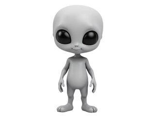 A colorful cartoon alien standing in front of a bright white background, perfect for illustration and design projects