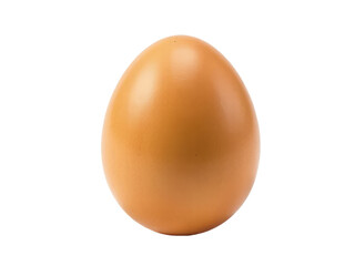 A single egg sits on a clean and minimalist white surface