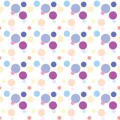 Сolor background, colorful vector texture with circles. Splash effect banner. Dotted abstract illustration with blurred drops of rain. Seamless pattern for fabric, textile.