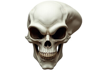Fototapeta premium A detailed view of a skull on a clean white background
