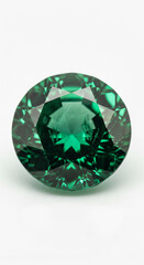 Fototapeta premium Oval Emerald Gemstone