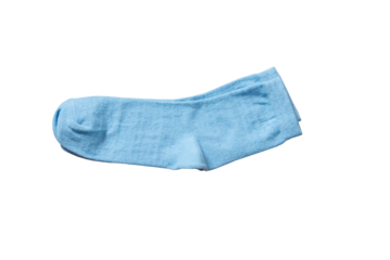 Pair blue socks transparent PNG isolated background