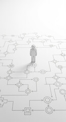Obraz premium The Central Figure in a Complex Network