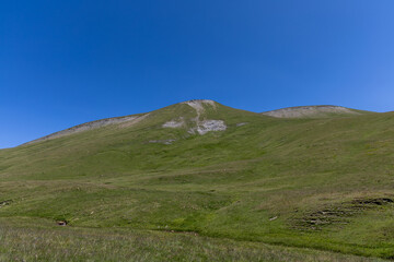 Fototapeta premium Mountain landscape of the Emparis Plateau in the Arves Massif, Hautes-Alpes, France.