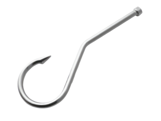 A metal hook with an attached hook for hanging or lifting objects