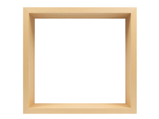 A simple picture frame on a white background, ideal for displaying personal photos