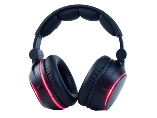 A pair of headphones with ear cups and headband in focus, suitable for technology or music-related uses