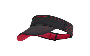 A stylish sports visor made of breathable fabric, isolated on a empty plain background 

