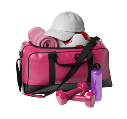 Sports bag with sports equipment 
