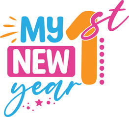 Happy New Year  Svg Design