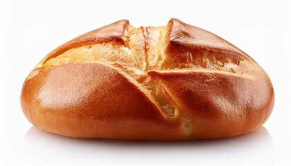 Fresh Onion Bread Isolated On White Background