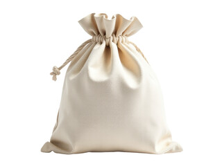 Obraz premium A drawstring bag on a plain white background, perfect for fashion and lifestyle imagery