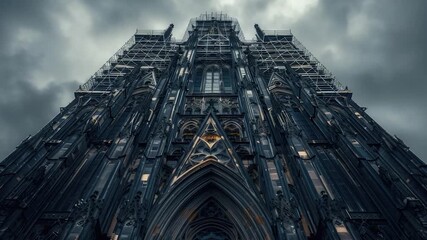 Video A tall building with a clock face on its side, a common landmark feature - Powered by Adobe