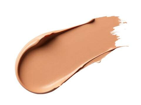 A close-up view of foundation powder on a white background, ideal for use in beauty tutorials or product demonstrations