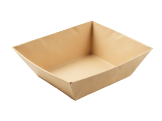 A single brown paper box on a white background