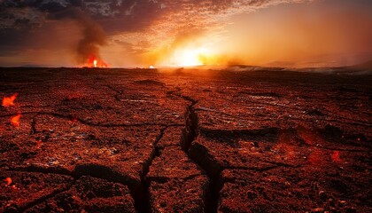 Cracked Earth Fiery Fissures