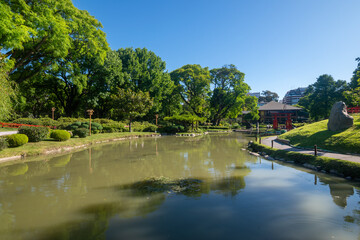 Fototapeta premium View of Buenos Aires Japanese Garden (Jardín Japonés) - Buenos Aires, Argentina
