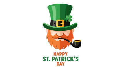 St. Patrick's Day Leprechaun Celebration Vector Illustration