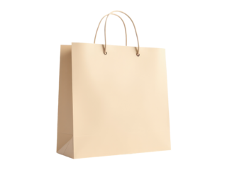 A simple and clean shopping bag on a white background, ideal for e-commerce or packaging designs