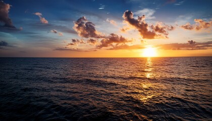 Beautiful Sunset Above The Sea