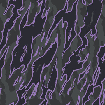 Vector seamless camo tiger stripe army fatigue pattern design	
