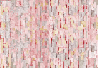 Full Seamless pastel mosaic pattern. Soft pixel blocks print background for kids, girls, women decor. Cute modern texture for nursery wallpaper, fabric, wrapping.