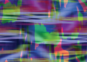 Full Seamless modern watercolor bands with dripping brush texture. Abstract stripe print background for fashion fabric, activewear, swimwear, wallpaper and home decor. High impact surface pattern.