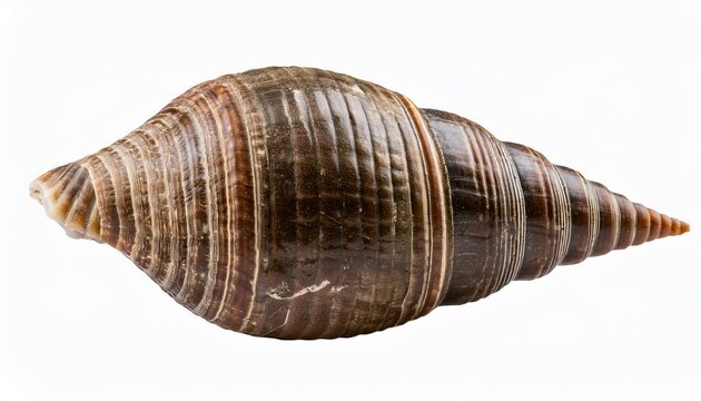 Pointed Fossilized Belemnite Cephalopod Shell With Ribbed Texture Prehistoric Isolated On A Transparent Background