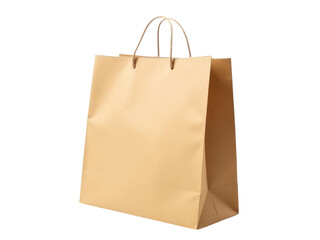 A brown paper bag sitting on a white background