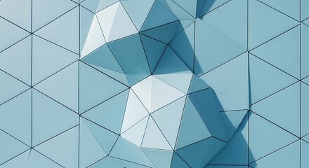 Angled Panels Pattern in Blue Tone for Geometric Abstraction Concepts