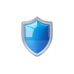 3D Blue Shield Icon for Cybersecurity Data Protection and Privacy Security