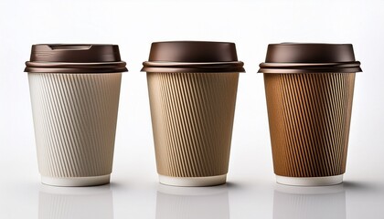 Coffee Paper Cup Mockup Isolated On White