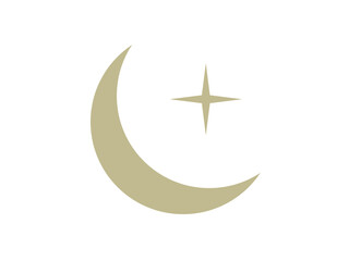 Crescent icon vector 