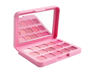 A compact makeup case with a mirror on top, perfect for travel or everyday use