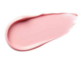 A close-up shot of a pink lip gloss on a surface, possibly for makeup or beauty use