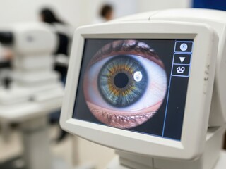 Detailed eye scan on medical device
