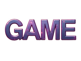 A close-up view of a word game made up of purple letters, possibly for a creative project or presentation