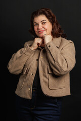 Studio portrait of adult woman of Latin American ethnicity