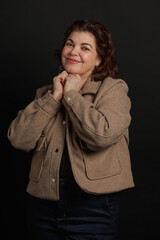 Studio portrait of adult woman of Latin American ethnicity