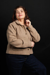 Studio portrait of adult woman of Latin American ethnicity