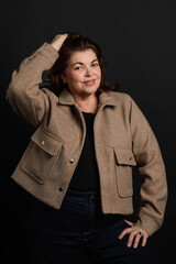 Studio portrait of adult woman of Latin American ethnicity