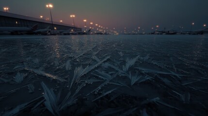 Ice shards create winter magic at terminal