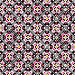 Seamless patchwork pattern. Vintage motif background. Used for ceramic tile, wallpaper, linoleum, textile, web page background.