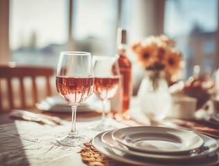 Obraz premium Treat yourself to wine and food